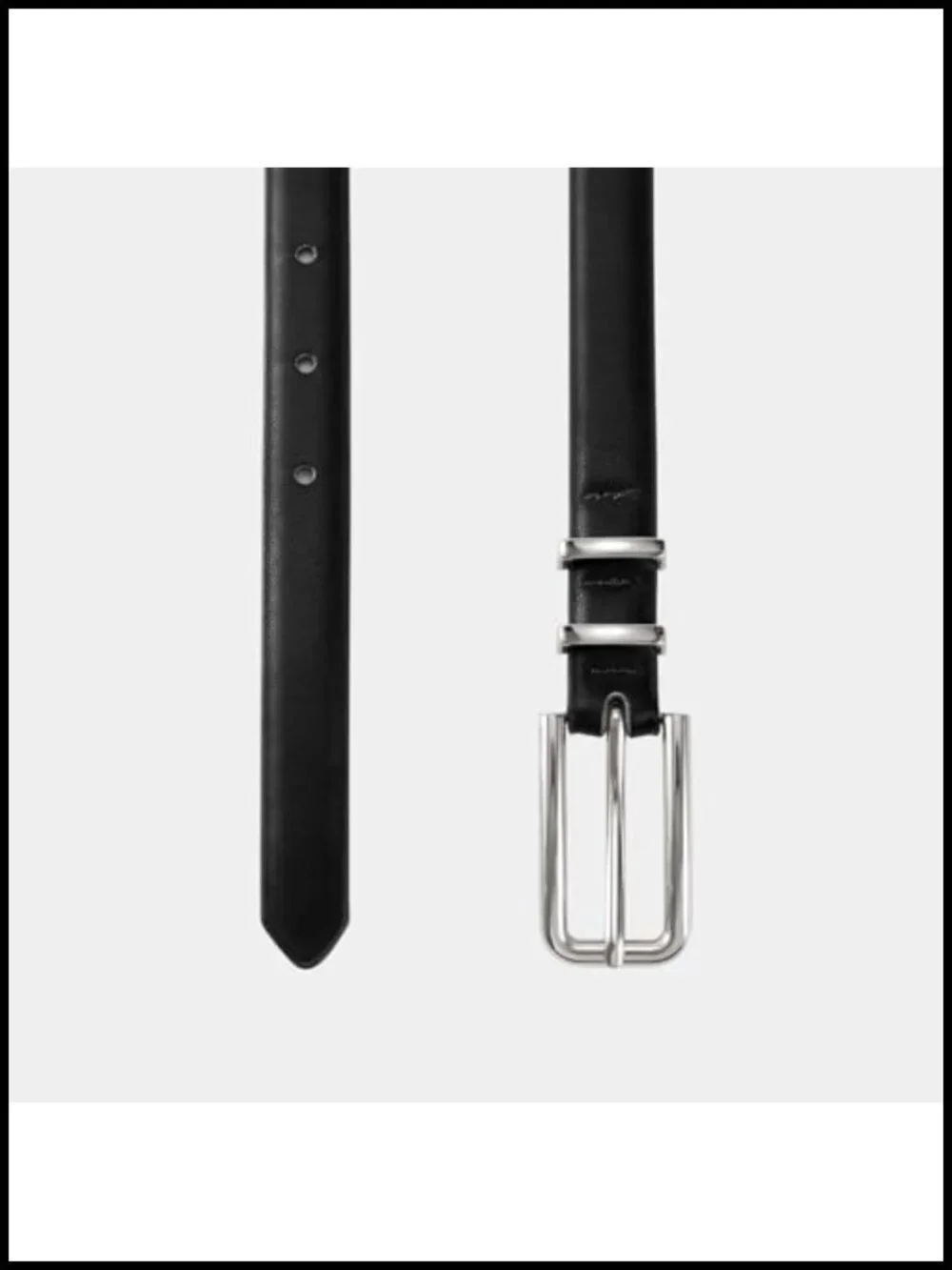 Women's Skinny PU Leather Belt with Gold Buckle - 0.7